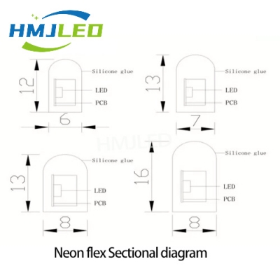 12V 0816 DC12V led neon replacement pvc led neon rope light